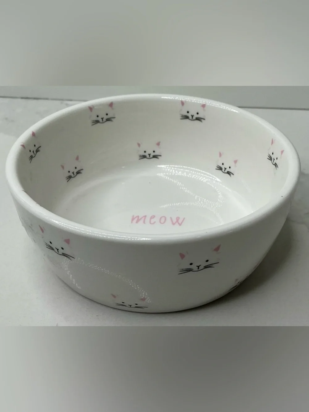 Teacup's Diner Cat Dish Ceramic Kitty 